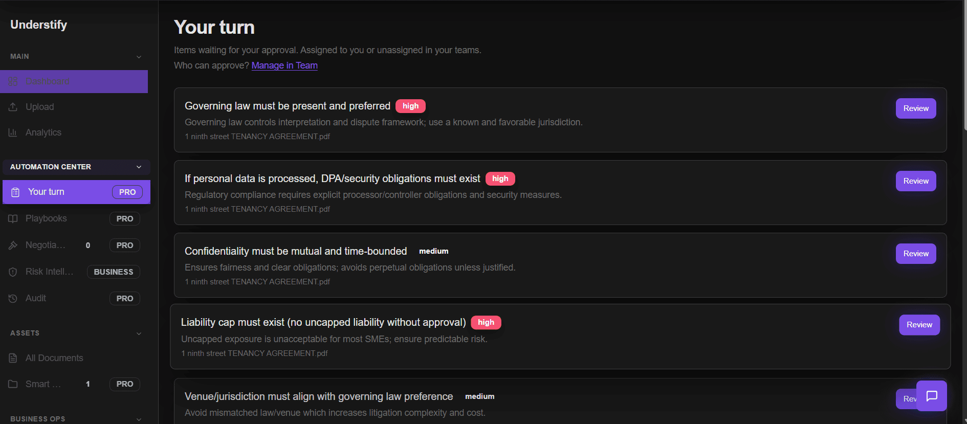 Understify dashboard detail 4